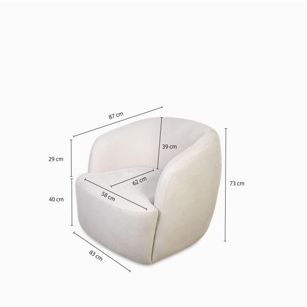 Poltrona Pavia beige - Imagen 3