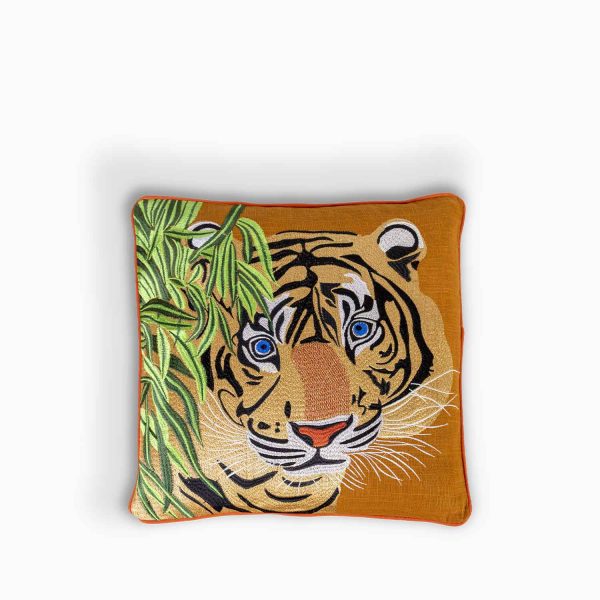 Cojin naranja tigre 45x45cm