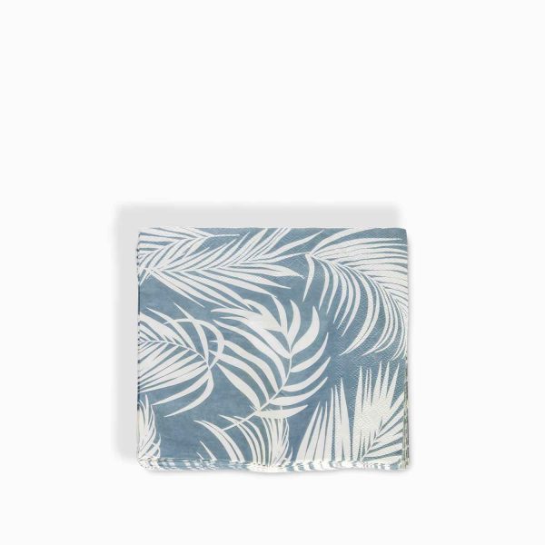 Servilletas hoja palmera gris