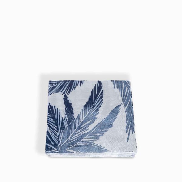 Servilletas hoja palmera azul