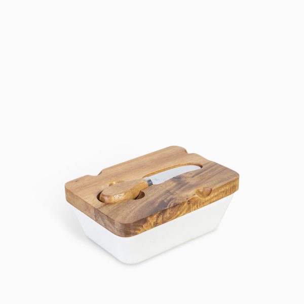 Recipiente en ceramica con cuchillo para untar - Imagen 2