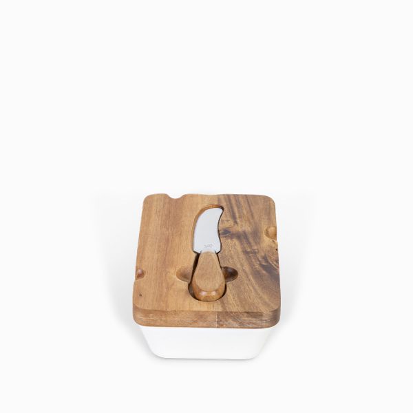 Recipiente en ceramica con cuchillo para untar - Imagen 3