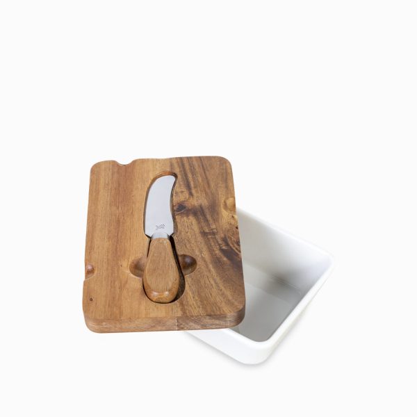 Recipiente en ceramica con cuchillo para untar - Imagen 4