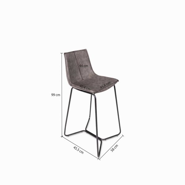 Silla Bar Slope Gris - Imagen 3