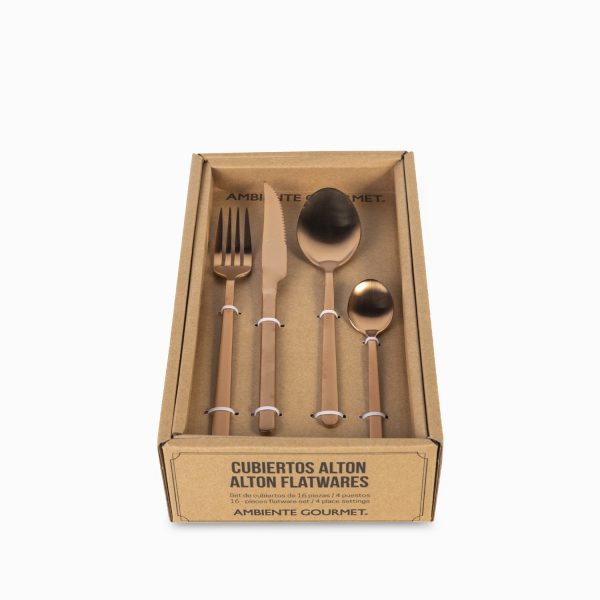 Set de cubiertos alton copper 16 pcs - Imagen 3