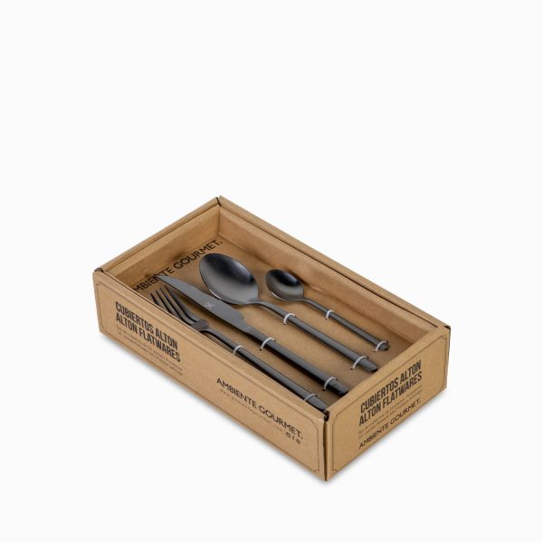 Set de cubiertos alton negro mate 16 pcs - Imagen 3