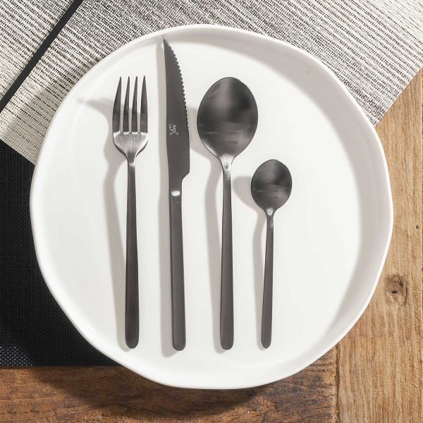 Set de cubiertos alton negro mate 16 pcs - Imagen 4