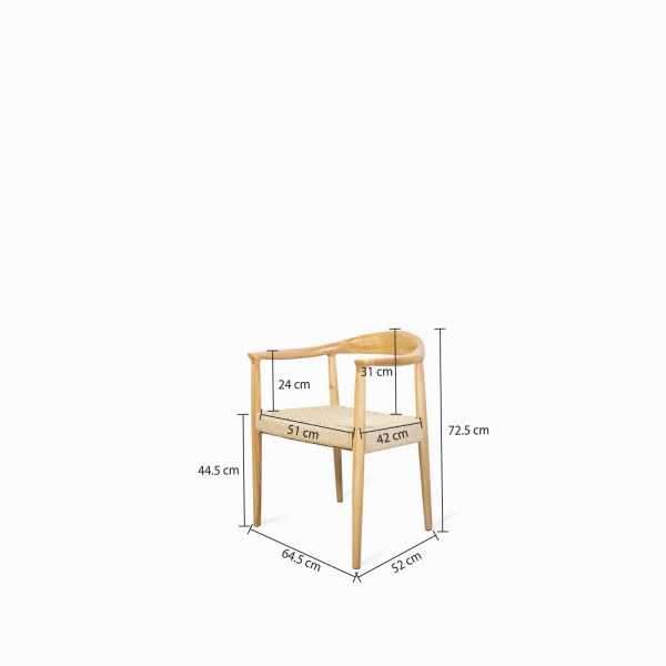 Silla Arco madera de caucho - Imagen 3
