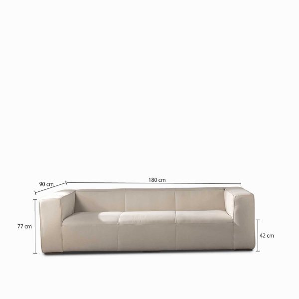 Sofá 3 puestos comfort lino beige - Imagen 3