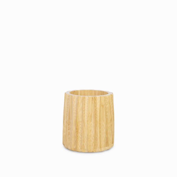 Cilindro en bambu lineas 12x11cm - Imagen 2