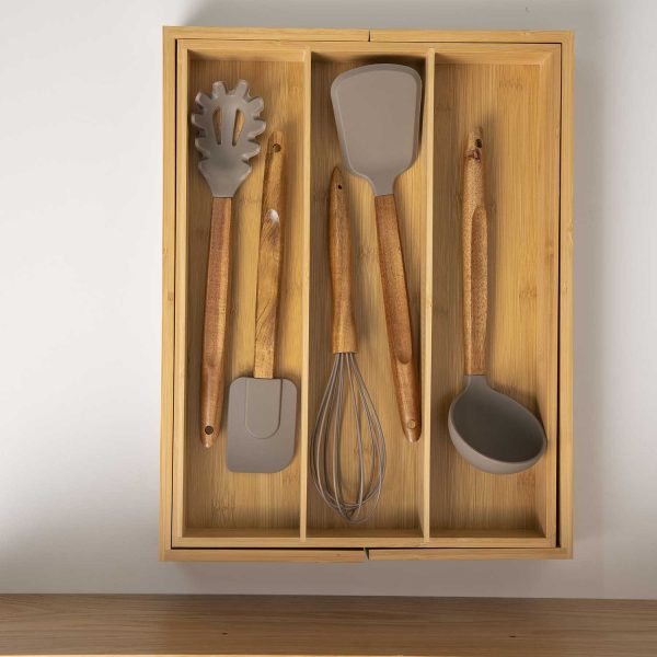 Caja para utensilios en bambu expandible - Imagen 3