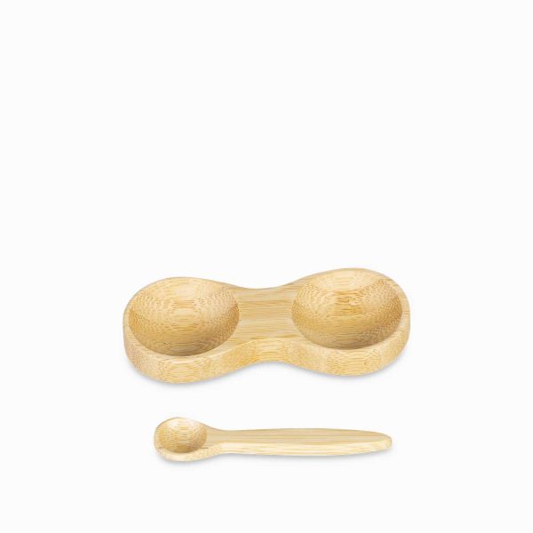 Salsero con cuchara en bambu