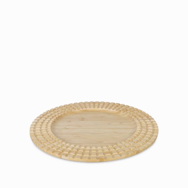Plato base en bambu cubos 32cm - Imagen 2