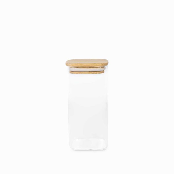 Recipiente cuadrado tapa en bambu 700ml - Imagen 2
