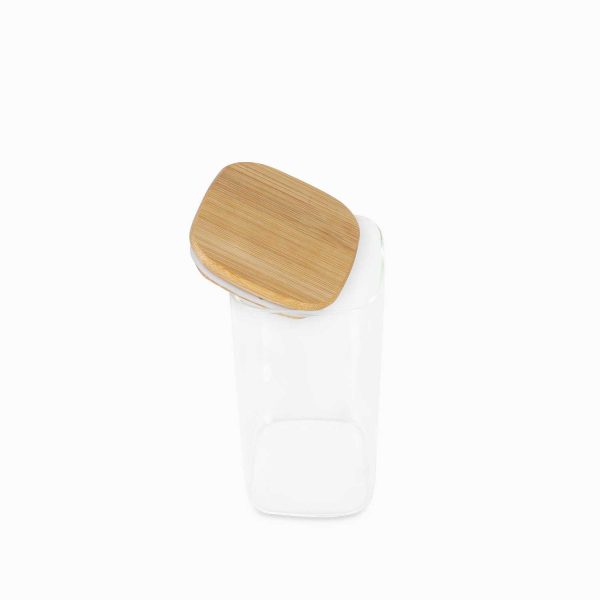 Recipiente cuadrado tapa en bambu 700ml - Imagen 3