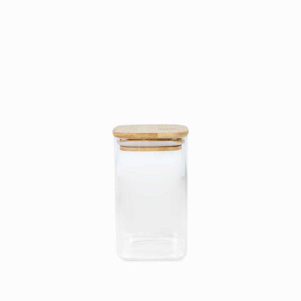 Recipiente cuadrado tapa en bambu 550ml - Imagen 2
