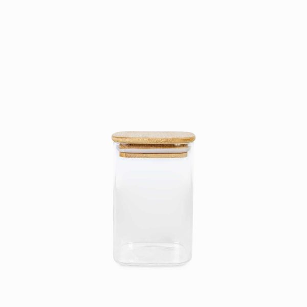 Recipiente cuadrado tapa en bambu 450ml - Imagen 2