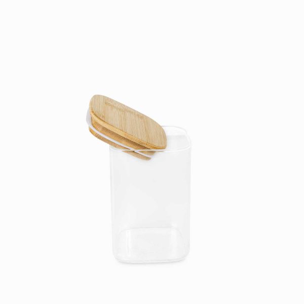 Recipiente cuadrado tapa en bambu 450ml - Imagen 3