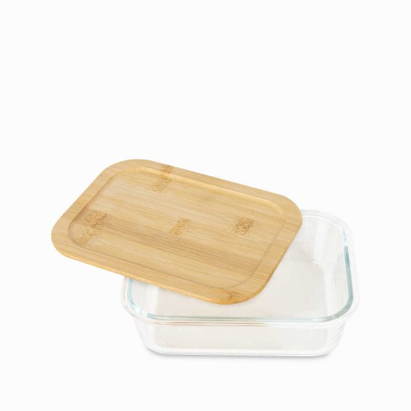 Recipiente con tapa en bambu grande - Imagen 3
