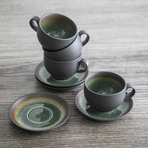 Pocillo y plato jade 250ml setx4 - Imagen 4