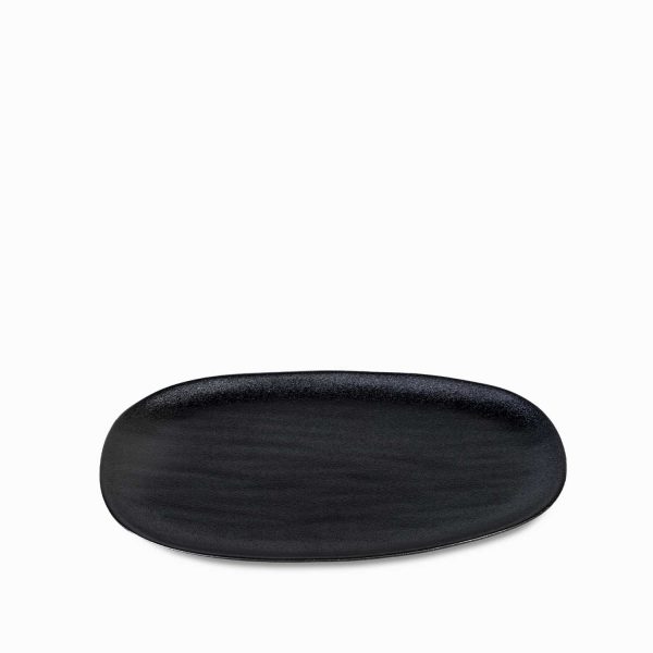 Bandeja oval negro mate 30cm - Imagen 3