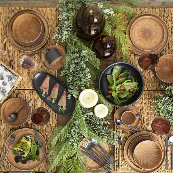 Bandeja oval negro mate 30cm - Imagen 5