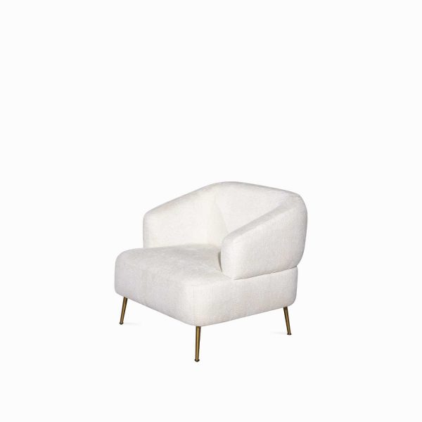 Poltrona Logan beige peluda 73X78X78cm