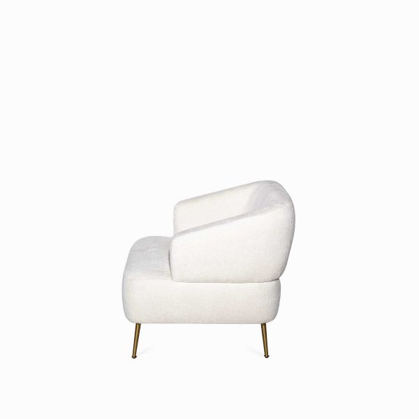 Poltrona Logan beige peluda 73X78X78cm - Imagen 5