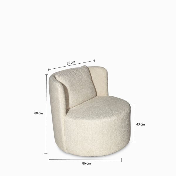 Poltrona Vaneri Beige 74x86x85 - Imagen 3