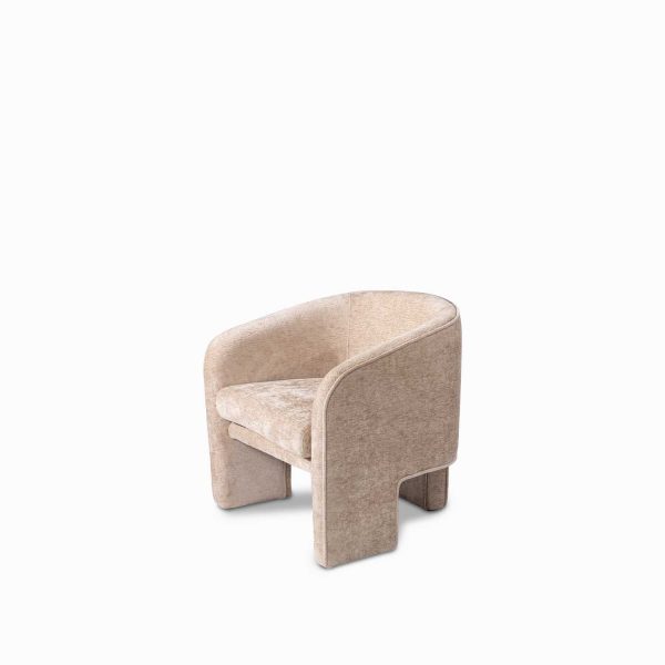 Poltrona tripode taupe 75x74x72