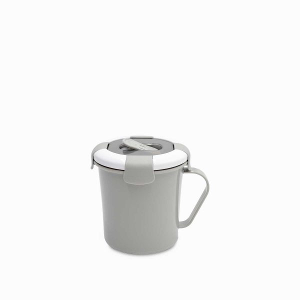 Recipiente hermético redondo gris 683 ml