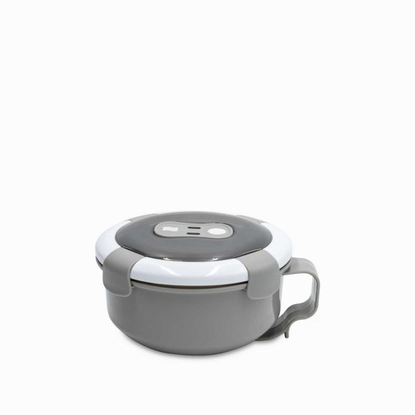 Recipiente hermético redondo gris 850 ml