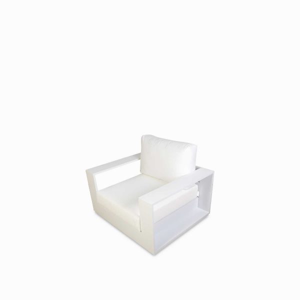 Poltrona Raja exterior blanca