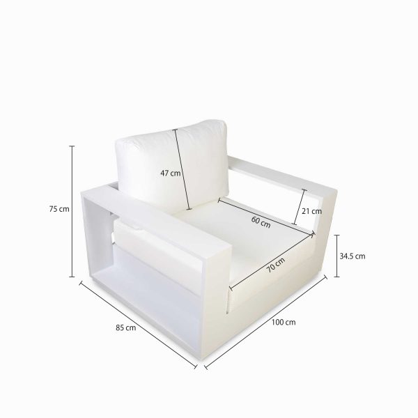 Poltrona Raja exterior blanca - Imagen 3