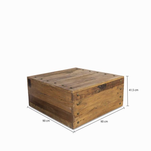 Mesa de centro baúl con taches - Imagen 3