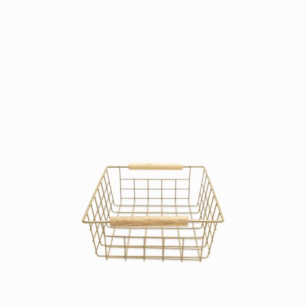 Canasta rectangular con asas madera - Imagen 3