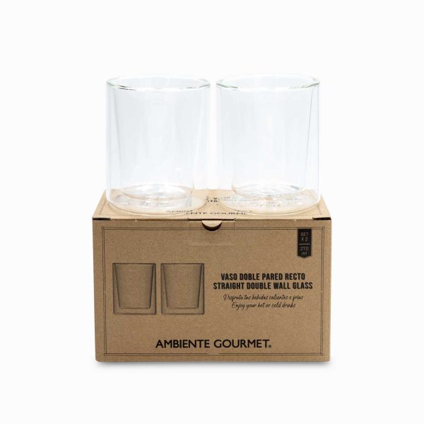 Vaso doble pared recto 270ml setx2 - Imagen 2
