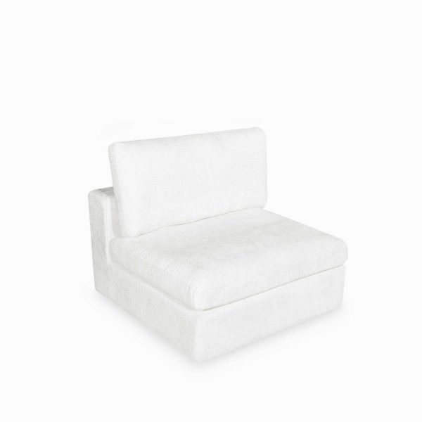 Modular laurent esquina beige peludo 60x98x100