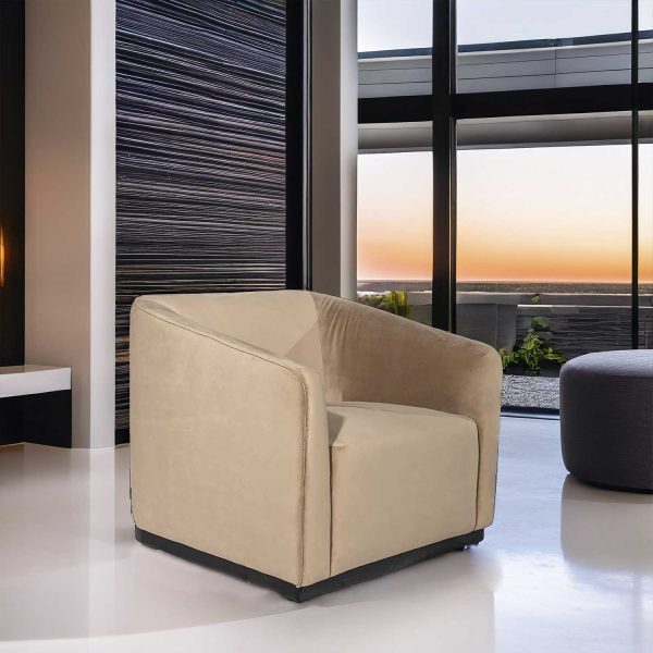 Poltrona Cubo Velvet Taupe - Imagen 4