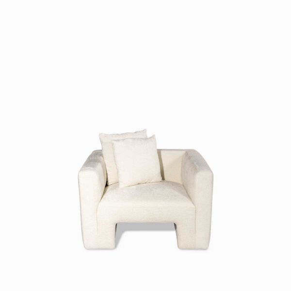Poltrona marcori beige peludo 73x110x94 - Imagen 2