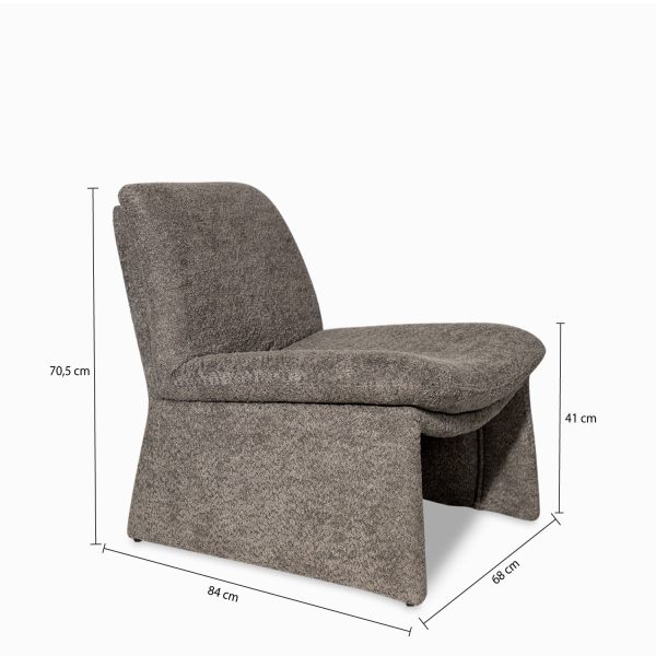 Poltrona Benson gris peludo - Imagen 3