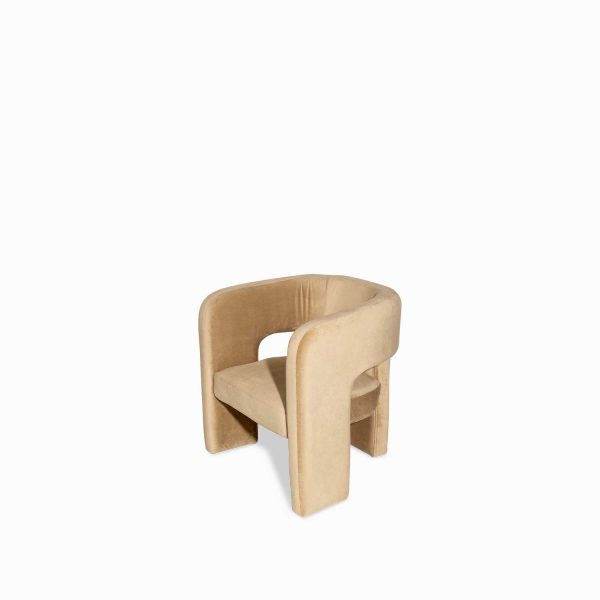 Poltrona inez cafe claro 75X72X63