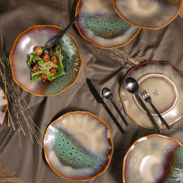 Plato seta verde 22cm - Imagen 3