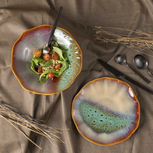 Plato seta verde 22cm - Imagen 4