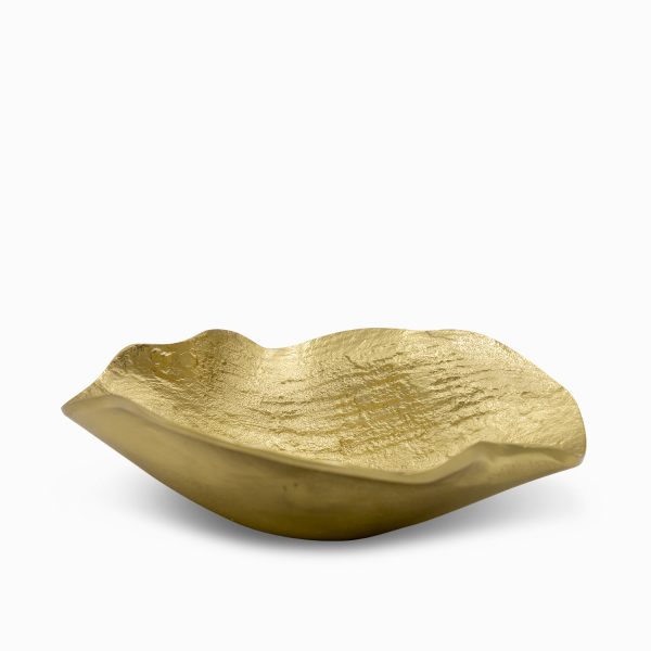 Tazón ondas dorado