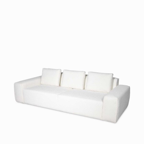 Sofá 3 ptos pompeya beige 82x255x100 - Imagen 2