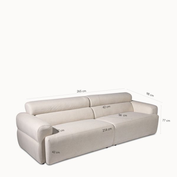 Sofá 3 puestos Tokyo beige - Imagen 3