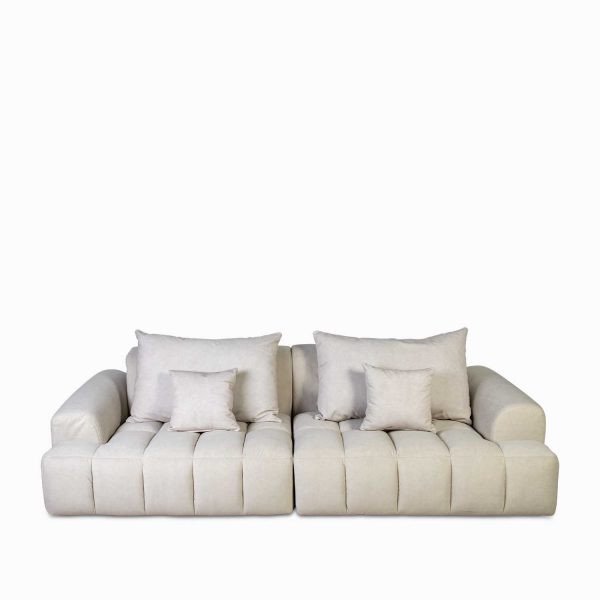 Sofa 4ptos montreal beige 75x260x85