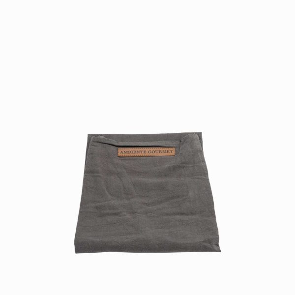 Delantal ajustable gris en algodon - Imagen 2