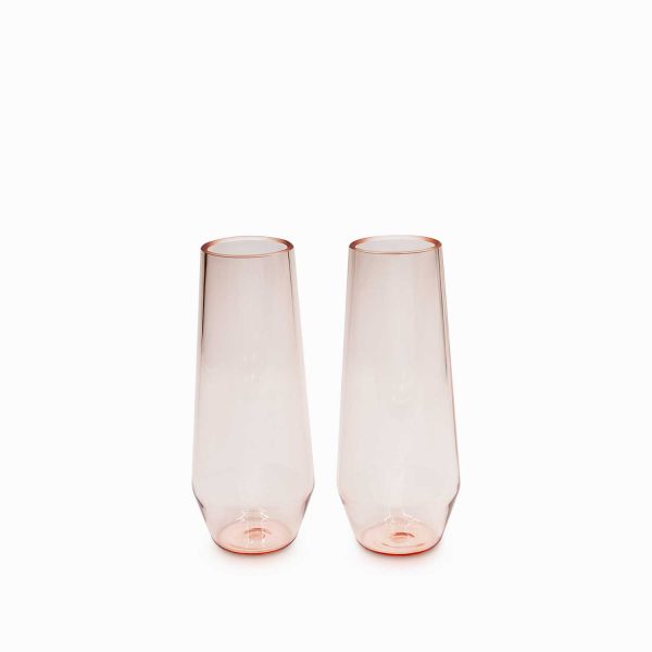 Vaso para licor muse rosa setx2